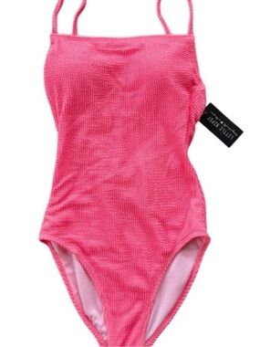 Little Bipsy Hot Pink Textured One-Piece Swimsuit